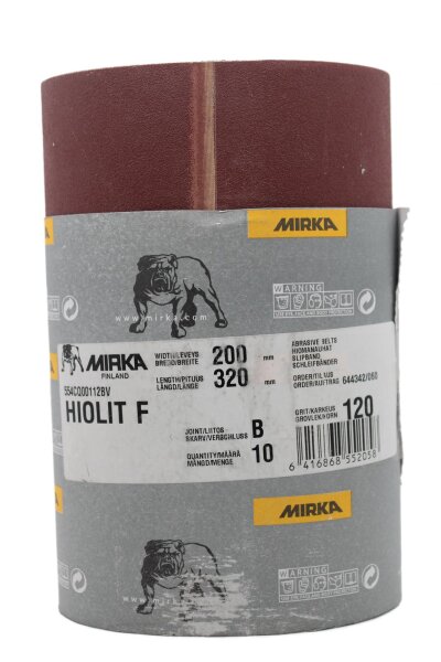 MIRKA Schleifband HIOLT F 200x320 mm - P120 (VP 10 Stück)
