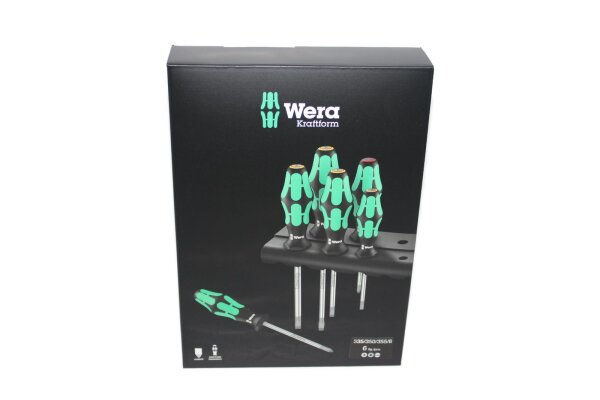Wera Kraftform 335/350/355/6  Schraubendreherset Lasertip + Rack