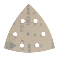 1960 siarexx Cut 6- Loch Dreieck-Schleifpapier, 93x93 mm - K150, Klett