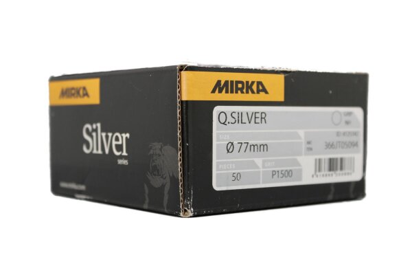 Mirka Q.Silver Scheiben - ungelocht, Ø77 mm - K1500, Klett